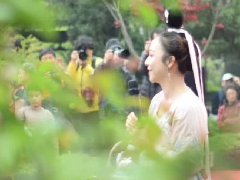 狼山牡丹節(jié)漢服小姐姐